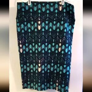 Lularoe Mint & Creme Design Cassie Skirt